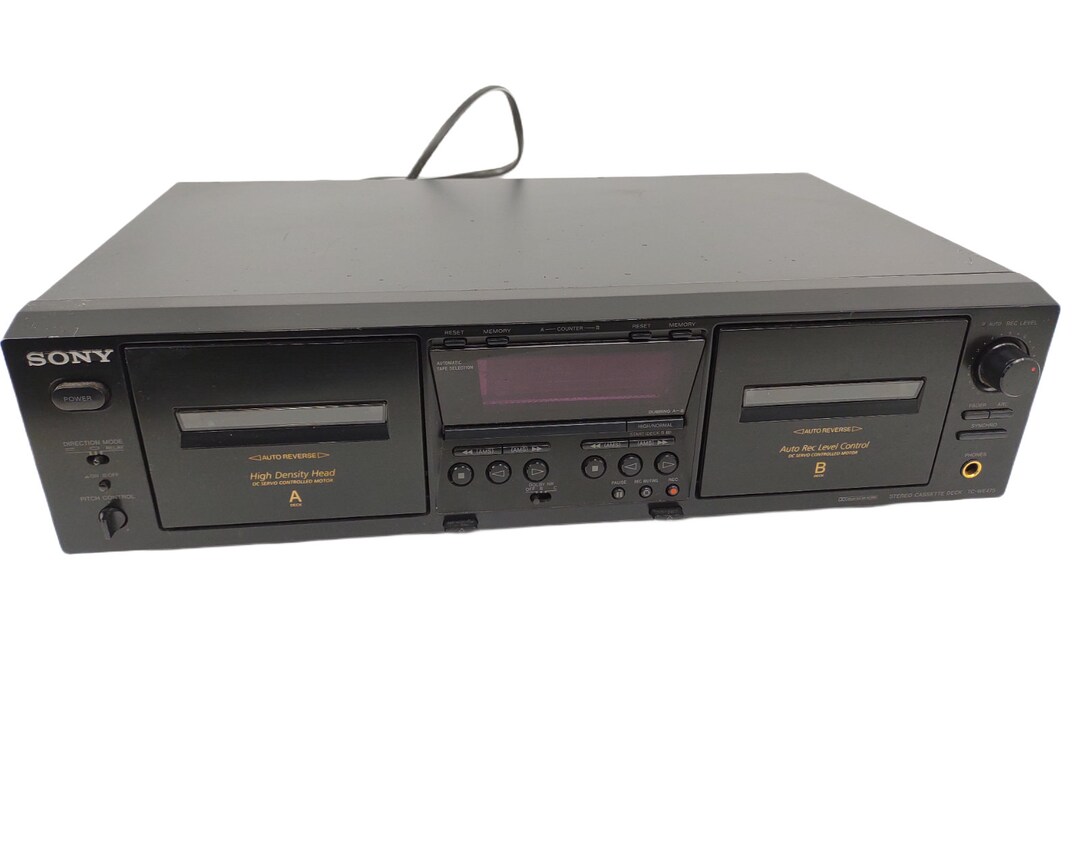 SONY Dual Stereo Cassette Deck Tape Player Recorder TCWE475 Etsy