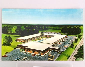 Holiday Inn Baltimore Maryland Vintage Postcard 1950s Hotel Aerial View Retro