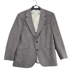 Vintage Pendleton Wool Tweed Blazer 44 Elbow Patch Suede Academia Sport Coat 90s image 1