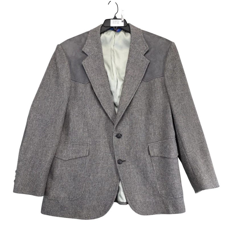 Vintage Pendleton Wool Tweed Blazer 44 Elbow Patch Suede Academia Sport Coat 90s image 1