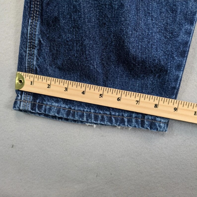 Vtg 90s Wrangler Hero Carpenter Jeans Men's 38x30 Dark Wash Relaxed Fit Workwear image 9