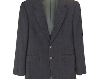 Vintage CRICKETEER Mens Wool Tweed Pinstripe Blazer 2-Button Suit Jacket Sports Coat 38R