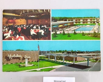 Holiday Inn Route 66 & 52 Joliet Illinois 1960s Postcard IL PC Unposted Color