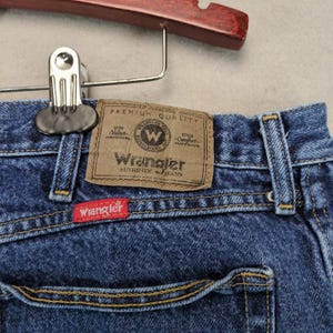 Vtg 90s-Y2K Wrangler Jeans Men's 40x30 Regular Fit Straight Leg Dark Stonewash image 5
