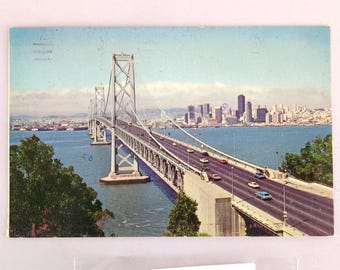 Golden Gate Bridge San Francisco Bay California 1970s Postcard 1978 PC CA