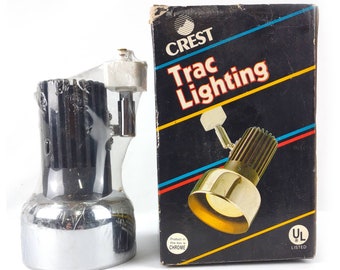 Vintage Crest Track Lighting Lamp Light, Unit Sealed in Open Box, UL Listed, CHROME 18-028