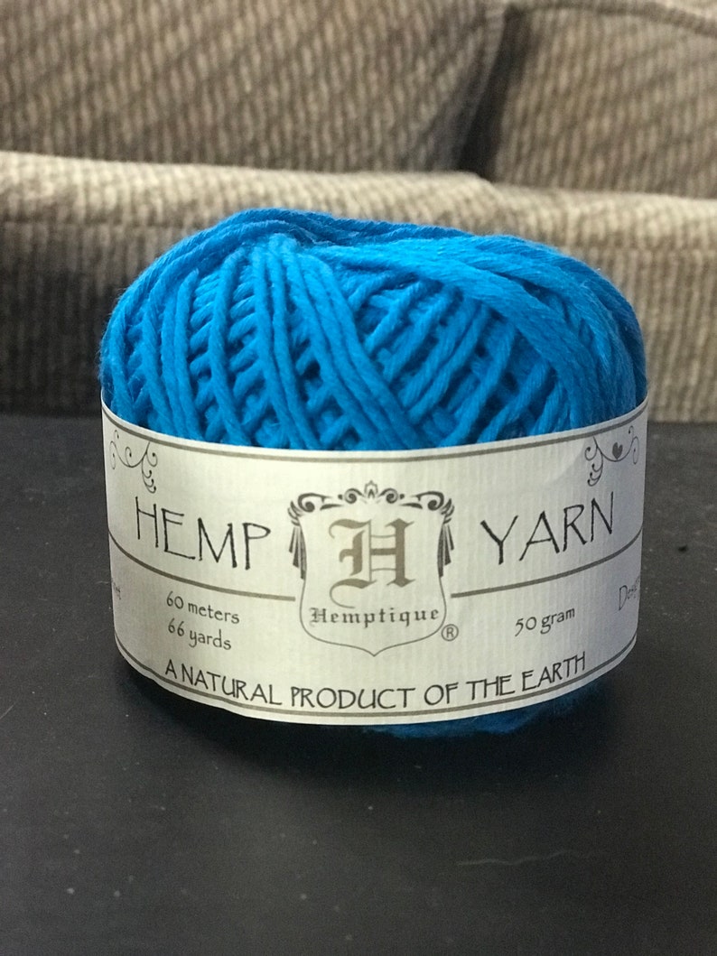 Hemp Yarn Blue Cotton Hemp Yarn Soft Hemp Knitting Hemp Etsy