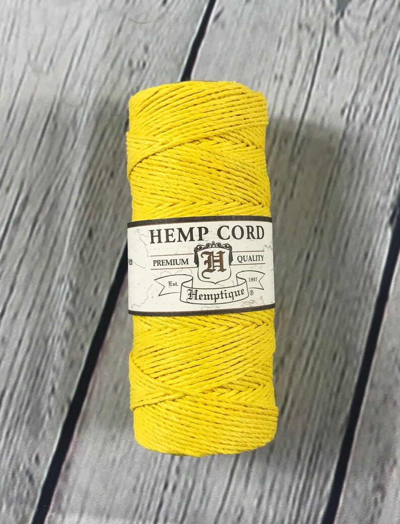Hemp Cord Yellow 1mm Macrame Hemp Twine Beading String Etsy