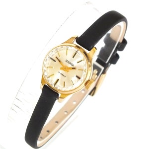 Sekonda Ladies Cocktail Watch 17 Jewels. Ornate Crystal Womens Vintage Watch. Small Gold Tone Woman Watch. Delicate Watch, Gift For Woman. image 1