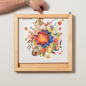 Slide-in Record (Vinyl) Display - Wall Hanging - Solid Wood - Handmade