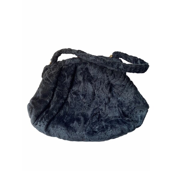 Vintage Velvet Handbag Crown Lewis 1950s Design B… - image 3