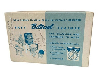 Vintage Biltwel Baby Shoe Box, 1950s Sears Packaging