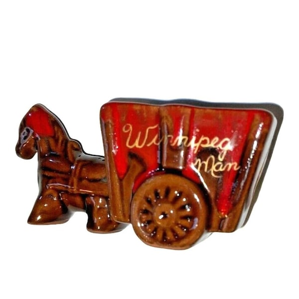 Vintage McMaster Craft Donkey and Cart Made in Canada Winnipeg Manitoba Planter