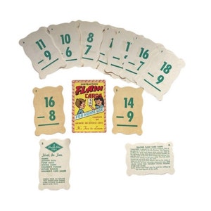 Subtraction Flash Card Built Rite Home School Educational Learning Vintage