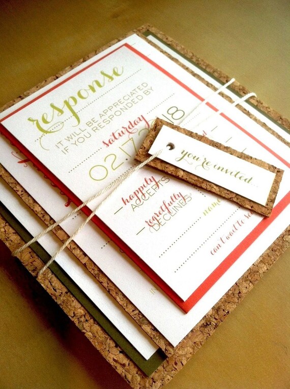 Items similar to Modern Wedding Invitation on Etsy