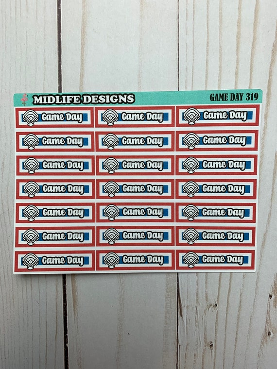 Game day planner stickers game day stickers baseball game Etsy