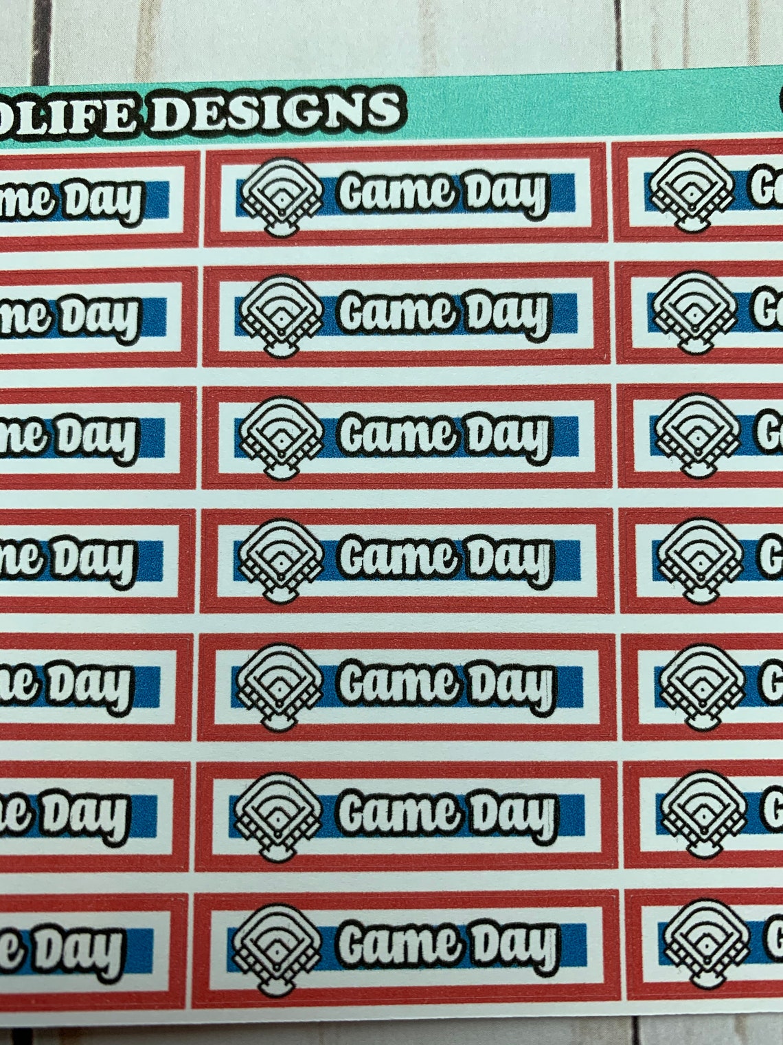 Game day planner stickers game day stickers baseball game Etsy