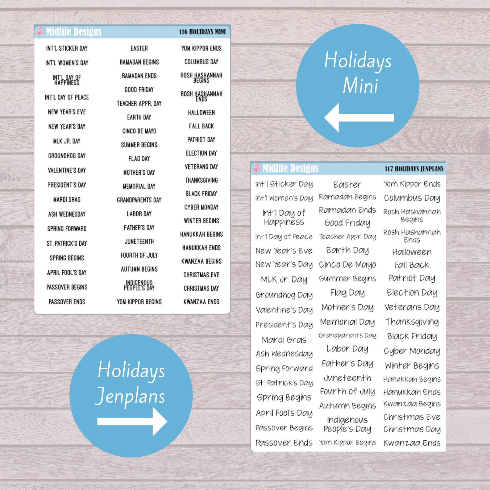 HOLIDAY STICKERS Holiday Script Planner Stickers Calendar Etsy