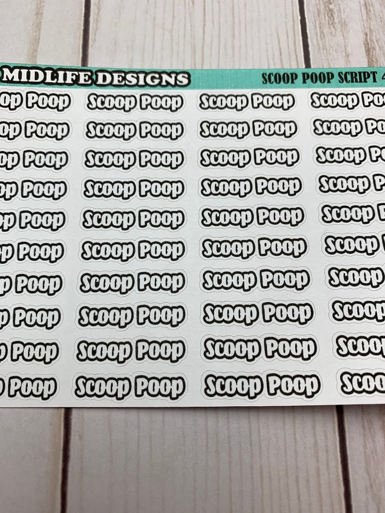 Scoop poop script planner stickers scoop poop stickers scoop Etsy