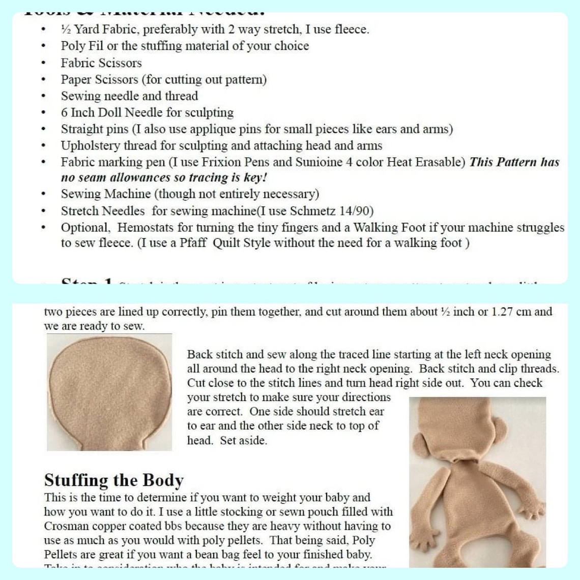 PDF Hug Me Baby Pattern, Digital Download, Doll Making - Etsy