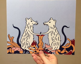 Rats in Love Print