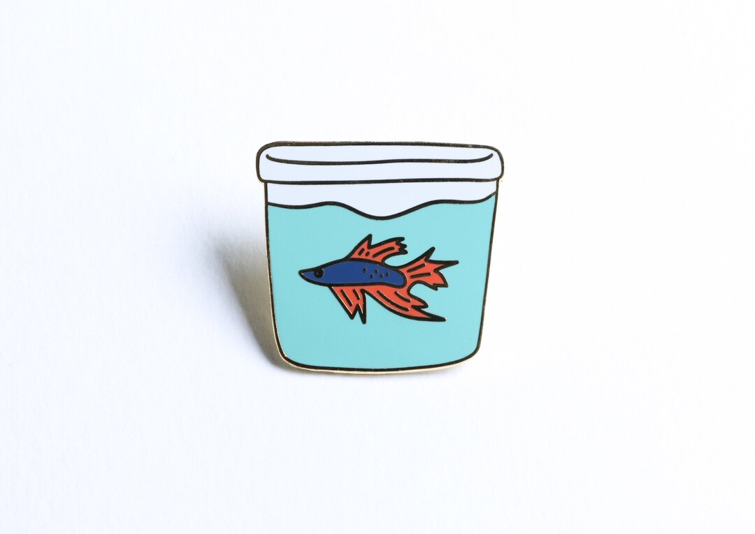 Betta Fish Enamel Pin Etsy