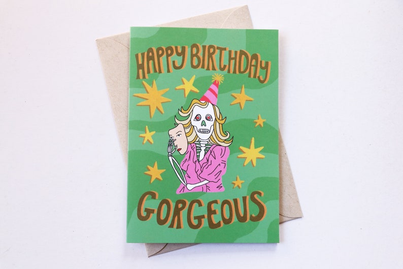 Skeleton Birthday Greeting Card image 1