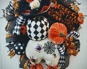 Halloween Witch Wreath, Fall Wreath, Halloween Witch Wreath for Front Door, Primitive Autumn Wreath, Halloween Witch Decor, Fall Porch Decor