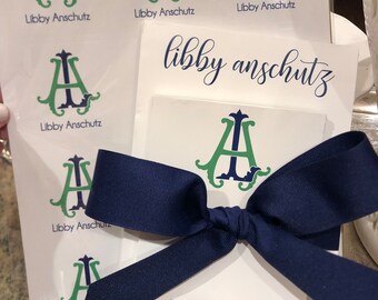 Initial notepad, monogram notepad, personalized notepad, personalized notes, monogram memo pad, monogram pad, personalized paper