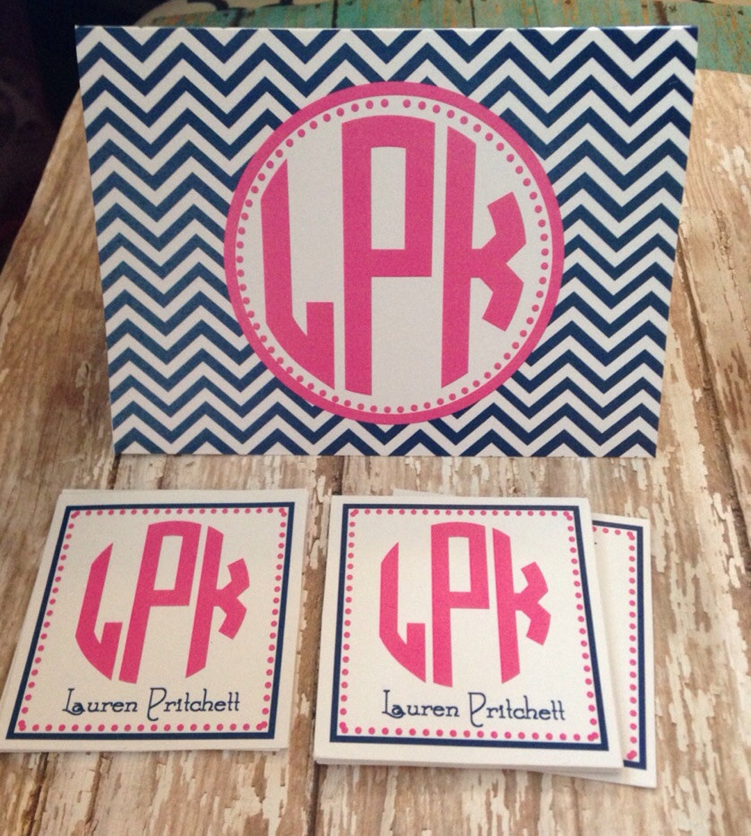 Personalized Stationery and Gift Enclosure Set, Notes and Matching