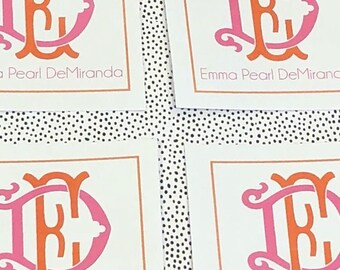 Gift card enclosure, birthday tag, birthday gift tag, gift sticker, party hat sticker, happy birthday tag, preppy gift enclosure