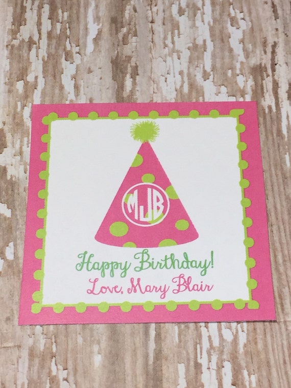 Gift Card Enclosure Birthday Tag Birthday Gift Tag Gift Etsy