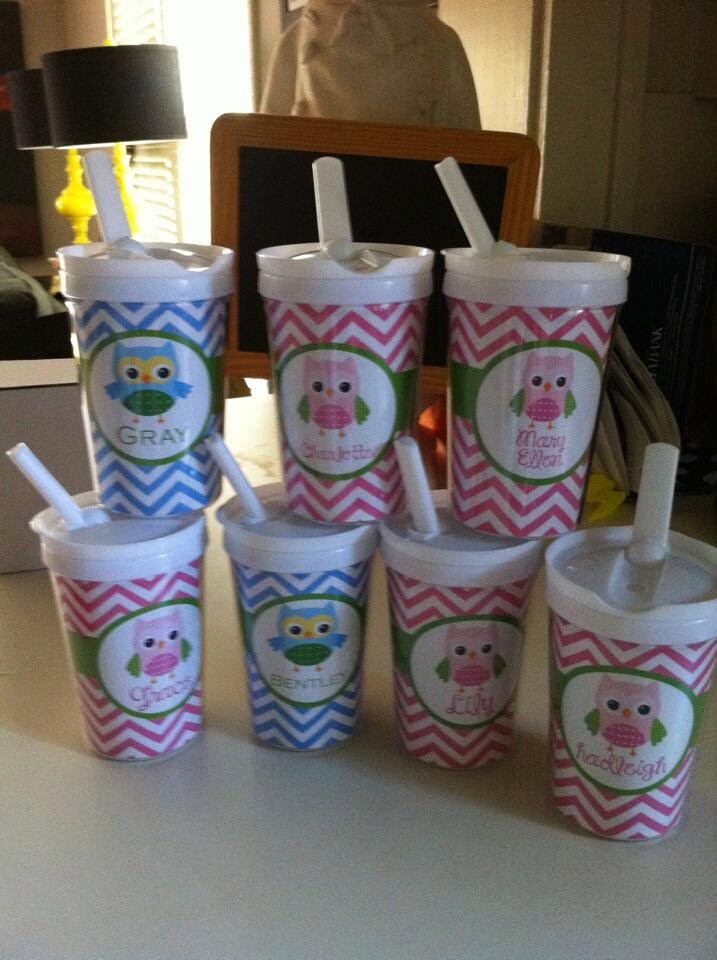 Owl Sippy Cup with Straw Children's Owl Cup Etsy