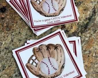 Valentine Stickers, Valetines Tags Valentines goody bags Valentine's tags, heart stickers, Valetines Day tag, valentine baseball tag