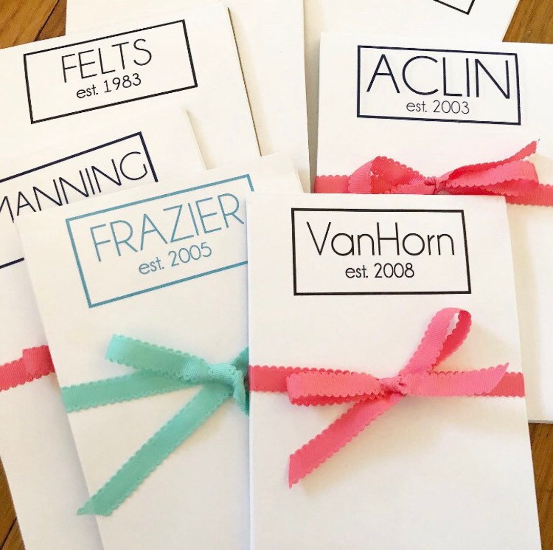 Family Notepads, Monogrammed Note Pad, Monogrammed Notes, Monogrammed