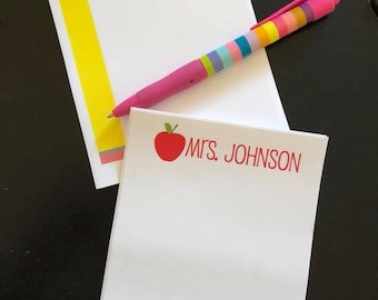 teacher notepad, pencil notepad, apple notepad, teacher gift, apple notes, pencil notes mini notepad