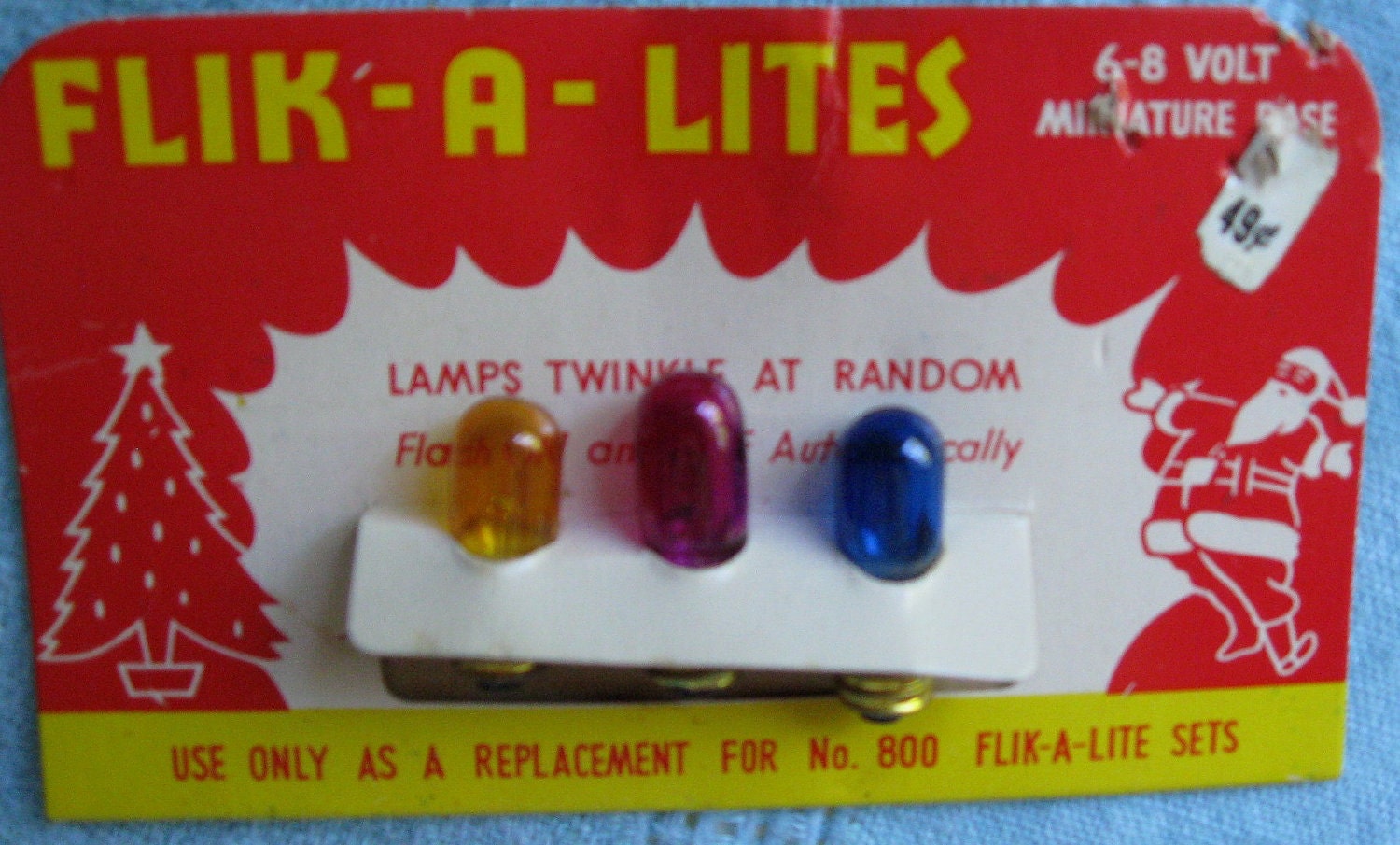 Vintage Christmas Light Bulbs Flik a Lite & Radiant Etsy