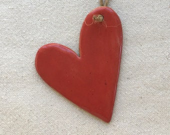 Heart Ornaments Valentine gift love decoration ceramic minimalist wall hanging cottage core