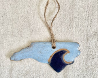 North Carolina wave ornament