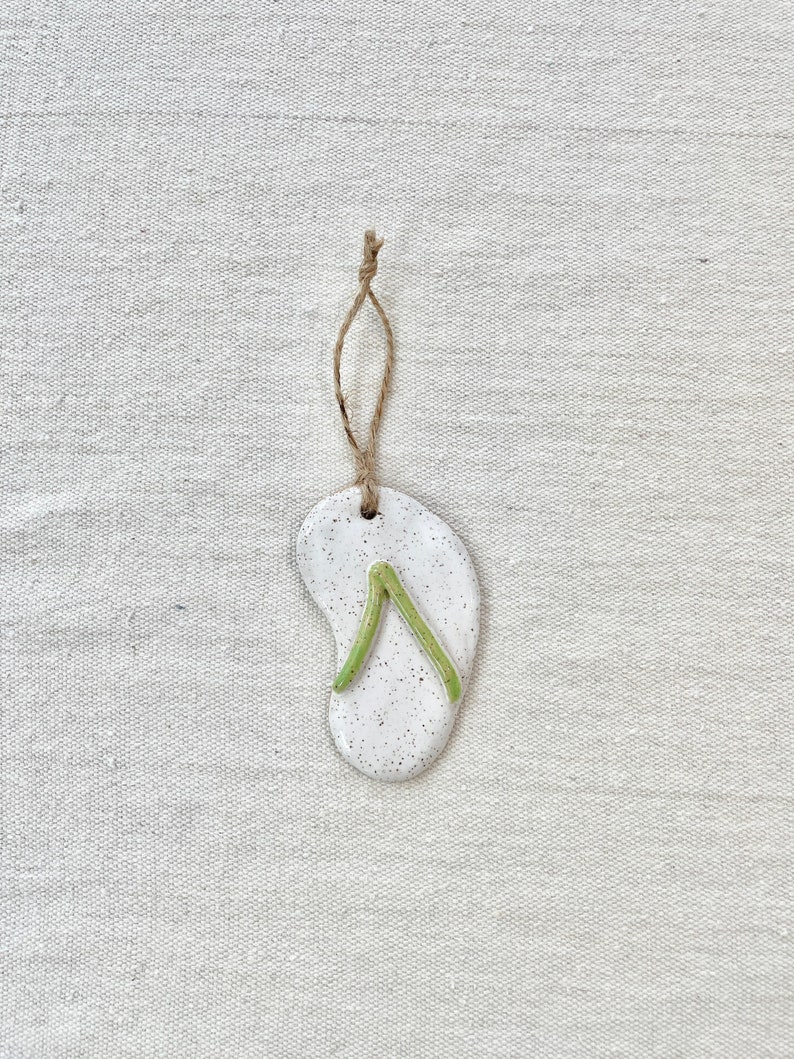 Flip Flop Ornaments white/lime