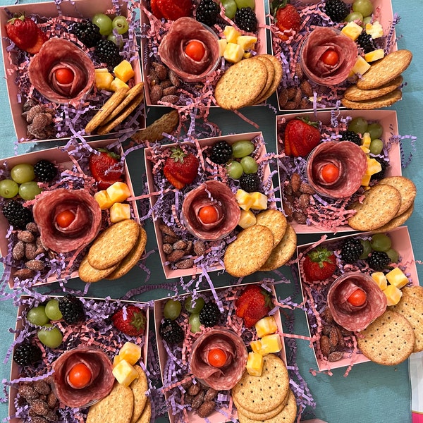 Charcuterie Favor Square Box for Food Favor Dessert Display Appetizers Dessert Display Catered Events Weddings Brunch