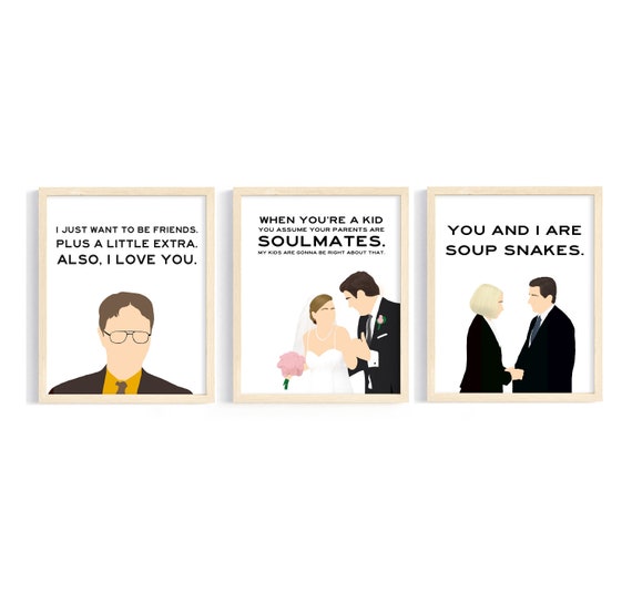 The Office Love Quotes Pam and Jim Michael and Holly Etsy