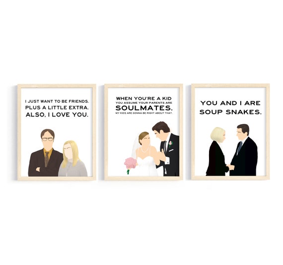 The Office Love Quotes Pam and Jim Michael and Holly - Etsy Denmark