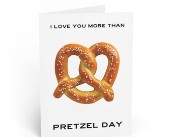 Print-At-Home Greeting Card - The Office Anniversary Card- "I love you more than Pretzel Day."