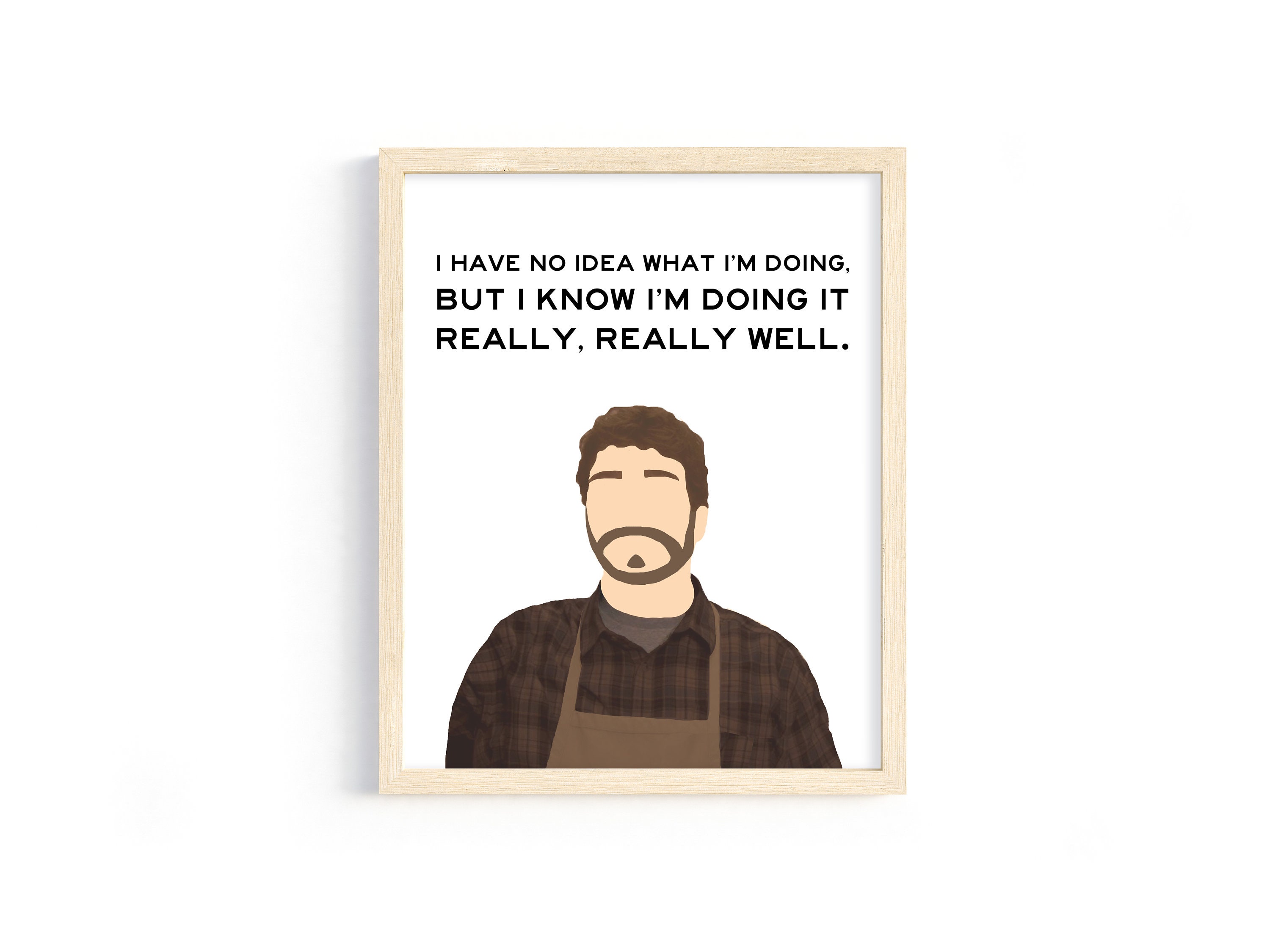 ロン・スワンソン 後悔なし | パークス・アンド・レクリエーション 名言プリント | パークス・アンド・レクリエーション ウォールアート | ギフト  - Etsy 日本, image size:3000x2250