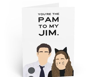 Print-At-Home Greeting Card - The Office - Anniversary Card - "You're the Pam to my Jim."