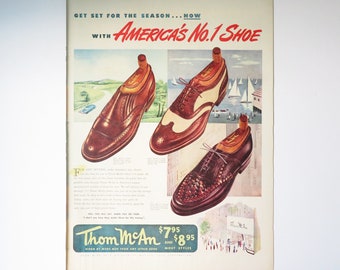 Thom McCan Shoe ad 1951, Curity Bandage ad 1951