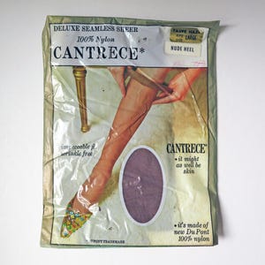 Vintage Cantrece Nylon Stockings, Seamless Sheer Nylons, Unopened Package