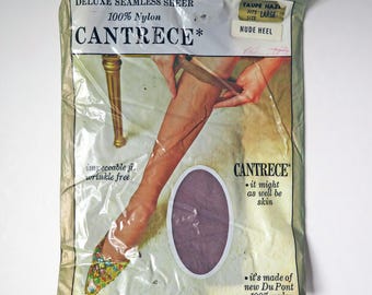 Vintage Cantrece Nylon Stockings, Seamless Sheer Nylons, Unopened Package