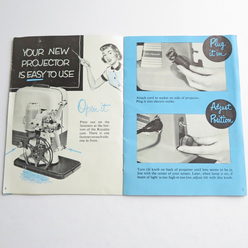 Vintage instruction manual for Bell & Howell 273 projector Etsy